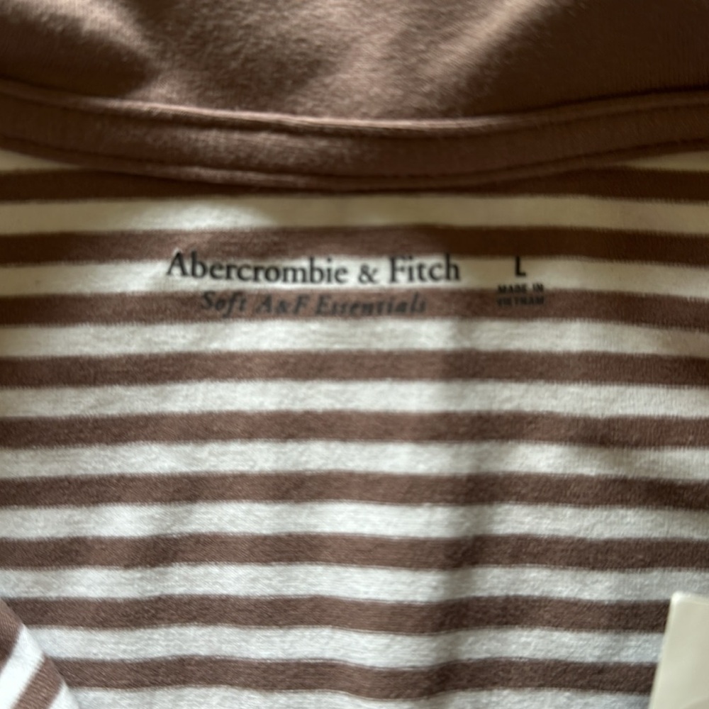 Abercrombie & Fitch Tan and White Striped RibTank Top - Picture 3 of 5